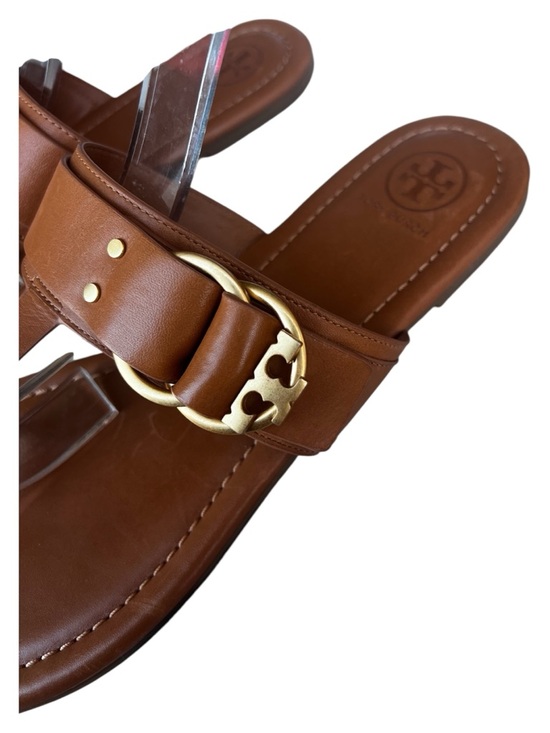 Tory Burch Marsden Leather Thong Sandal size 9 Caramel Brown - Picture 5 of 8